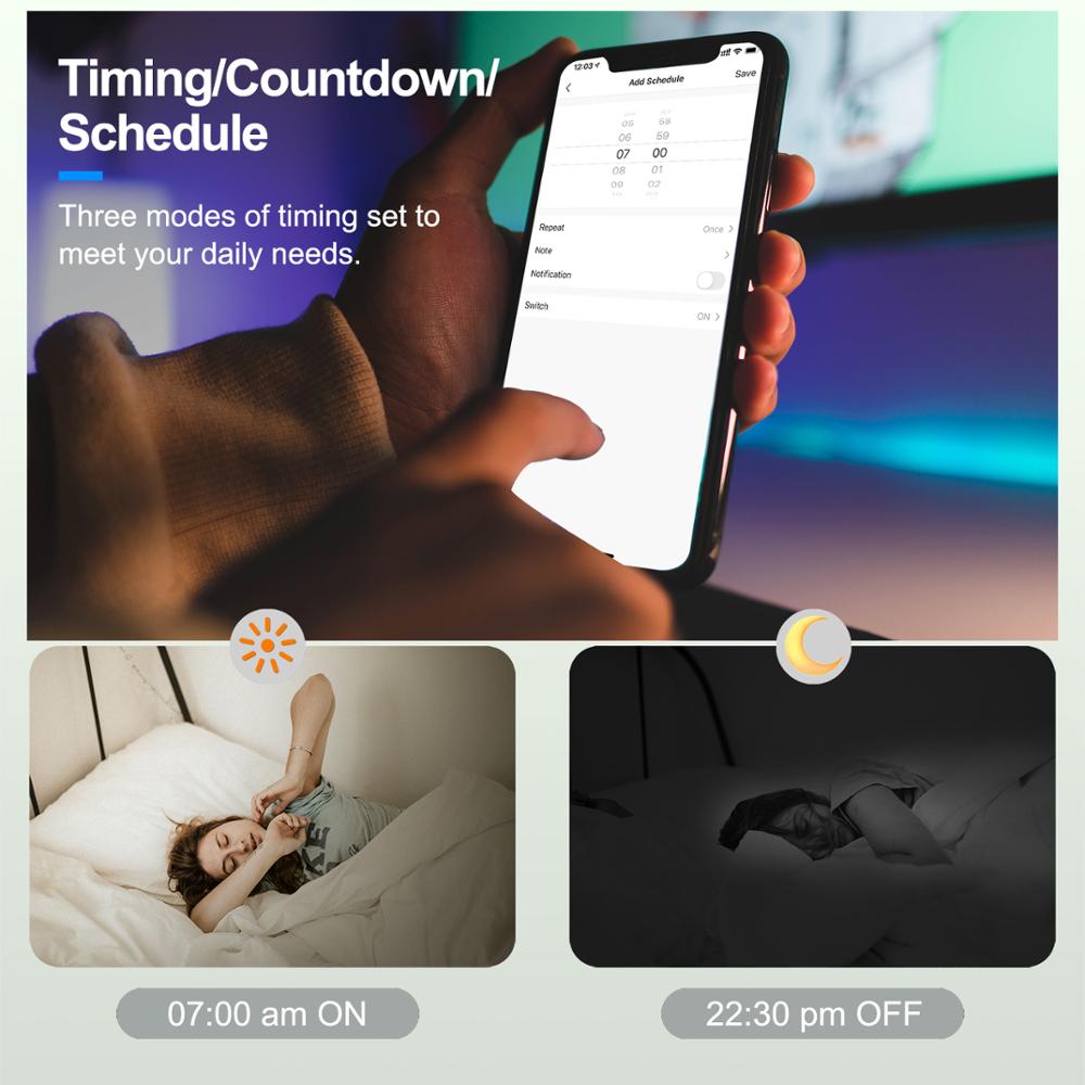Tuya smart wifi led-pære 4w,  dimbar smart lyspære  e14 rgb 16 millioner farger, kompatibel med alexa google home smart life