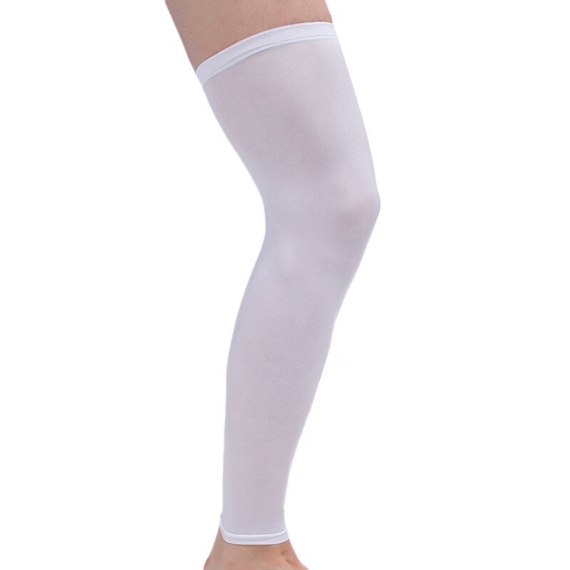 1pc Sports Knee Pads Support Breathable Outdoor Cycling Leg Sleeve Basketball Leg Sleeve Knee Protector Brace Strap: White / M