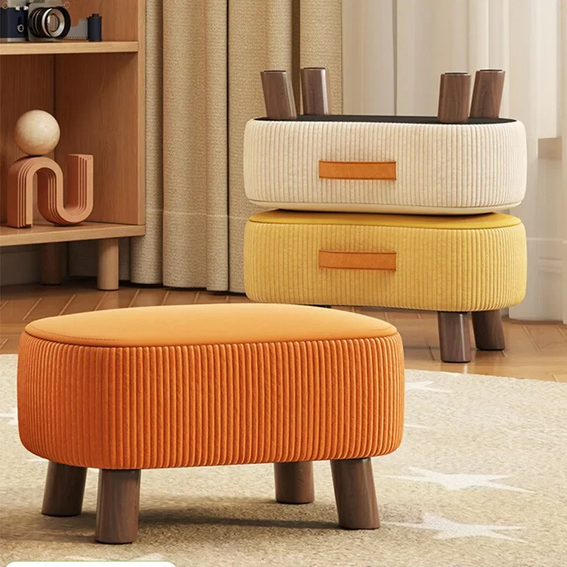 Porche poufs petit tabouret Simple chaussure tabouret salon canapé repose-pieds Table basse petits tabourets doux petite chaise maison tabourets