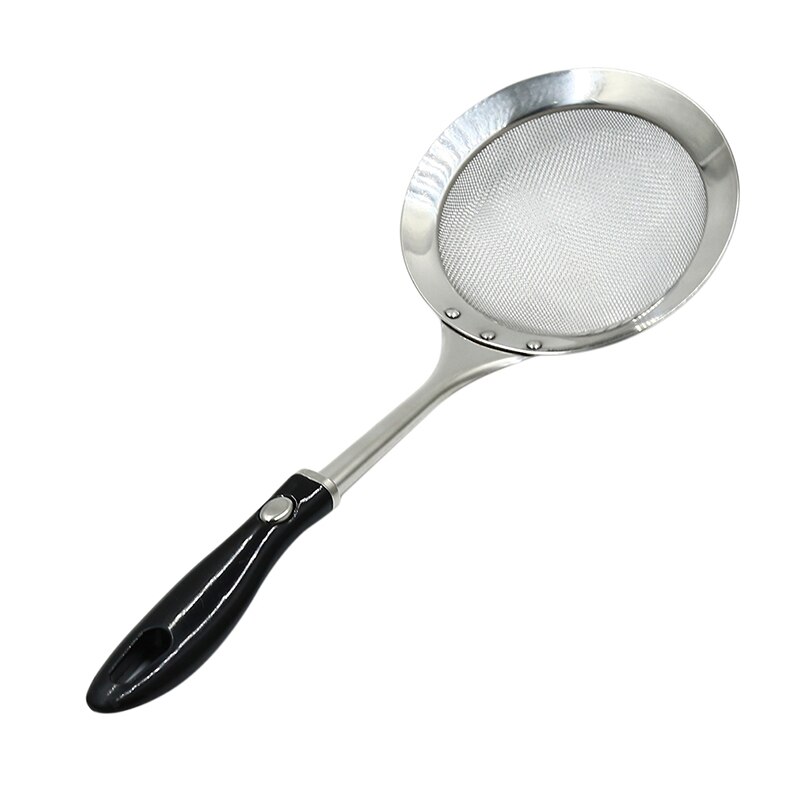 Duurzaam filter lepel bloem zeef roestvrij staal fijnmazige draad olieafschuimer zeef vergiet gefrituurd voedselnet keukengadgets