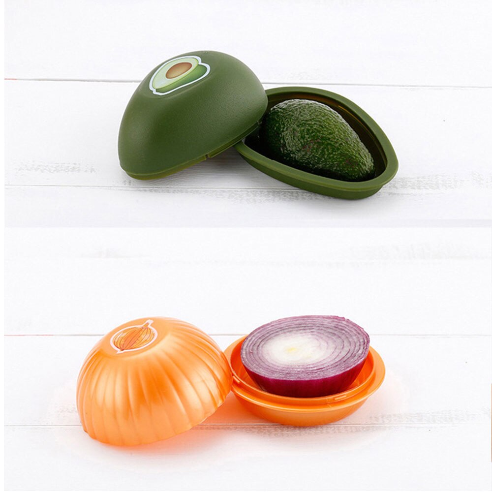 Fresh Storage Box Avocado Tomato Onion Plastic Vegetable Fruit Containers Kitchen Refrigerator Organizer Storage Box