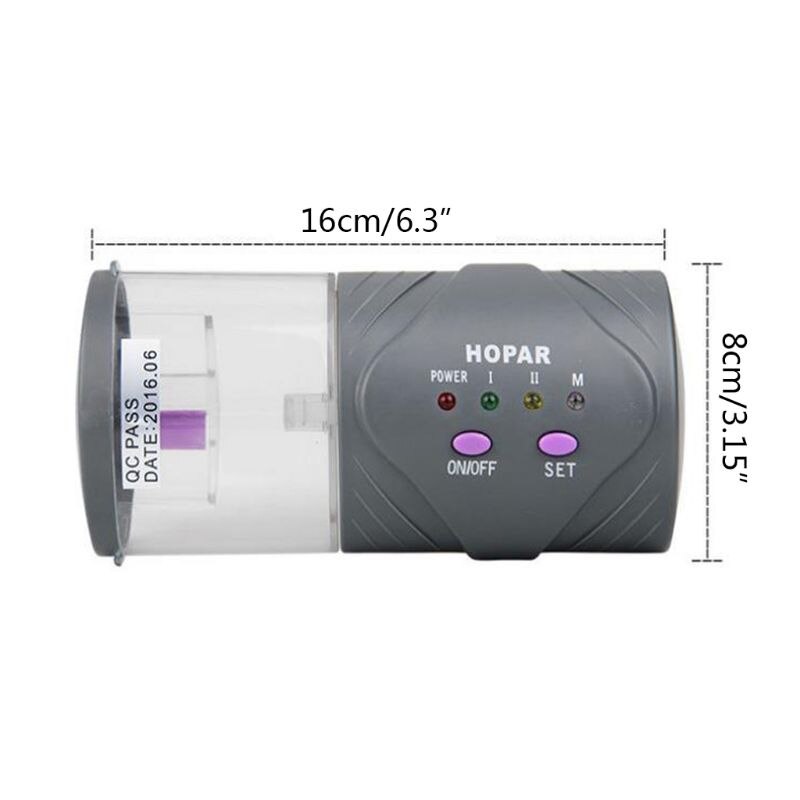 Aquarium Automatic Fish Feeder, Daily Double II Battery-Operated Automatic Fish Feeder