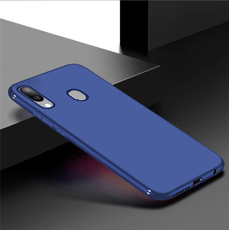 Matte Case For Samsung Galaxy A40 Case Luxury Soft Silicon Full Cover Slim Cover For Samsung Galaxy A40 A 40 A40s A 40S Case: Blue