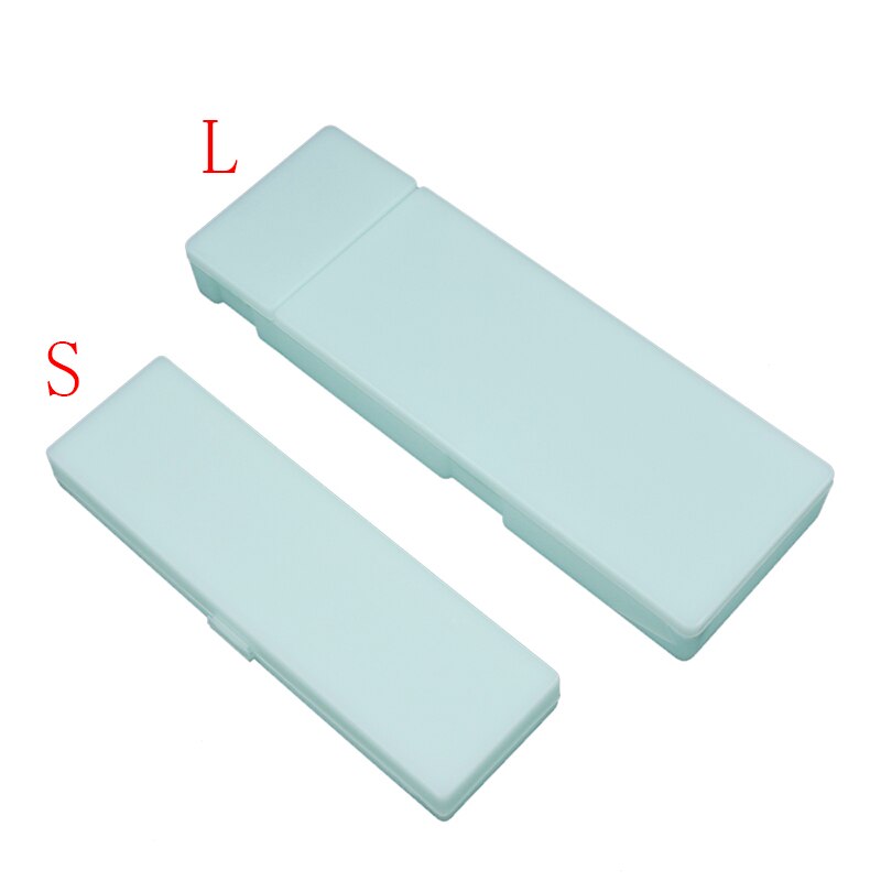 Leuke Kawaii Eenvoudige Transparante Scrub Etui Potlood Doos Plastic Opbergdoos Leren Briefpapier Kantoorbenodigdheden: Green L