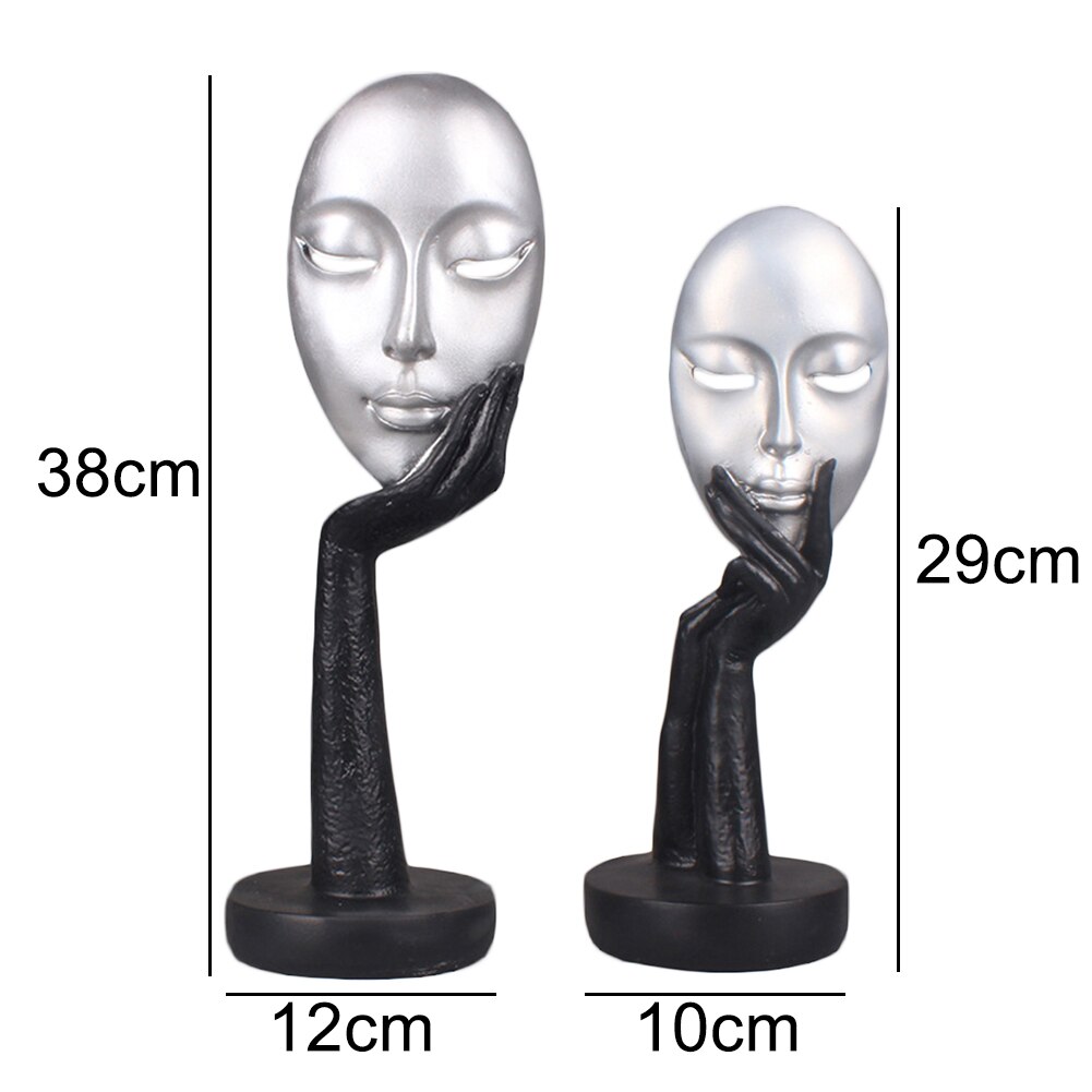 Miniature Figurines Abstract Human Face Model Resin Statues for Decoration Art Craft Desktop Sculpture Office Home Decor Statue