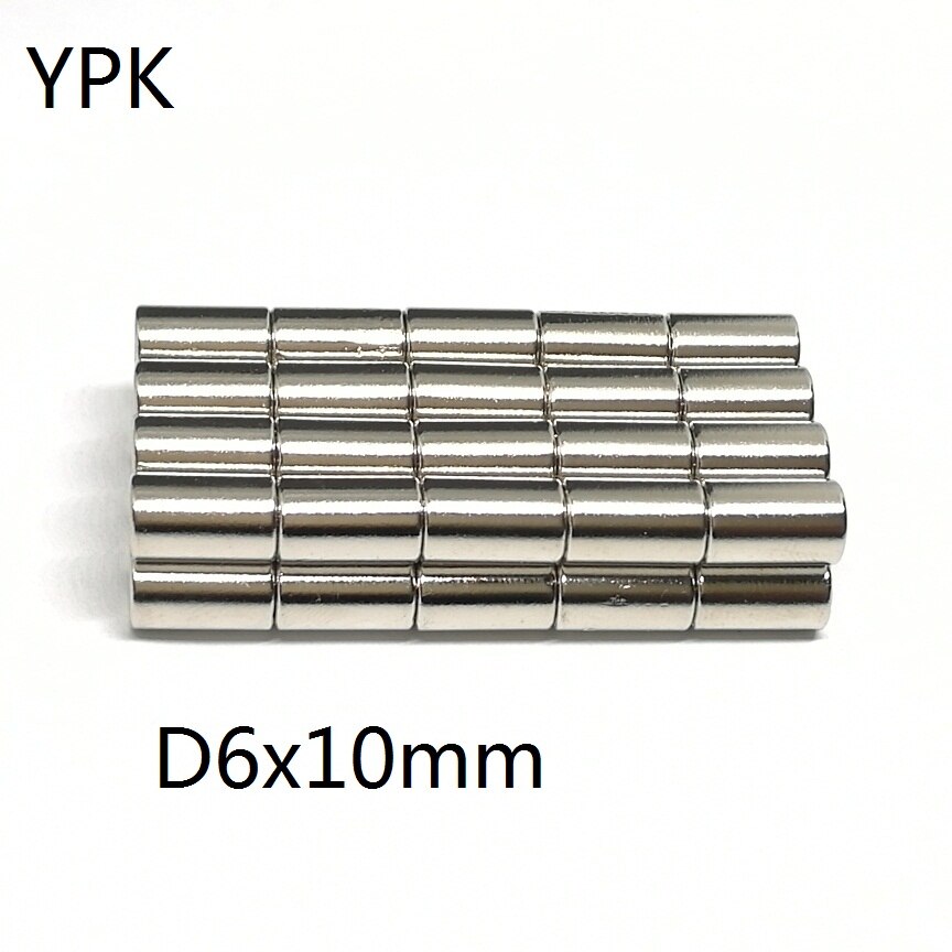 10 50 100 pcs / lot NDFEB Magnet 4*10 5*10 6*10 7*10 N35 cylindre Magnets de 4x10 5x10 6x10 7x10 Néodyme Magnétique