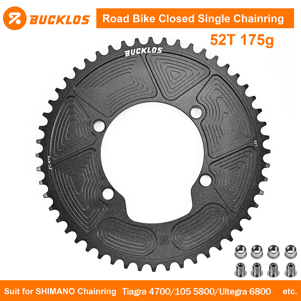 BUCKLOS 110BCD Kettenblatt für Tiagra 4700/105 5800/Ultegra 6800 Rennrad-Kettenblatt Fahrrad 110 BCD Kettenrad für SHIMANO 105: Burgunderrot