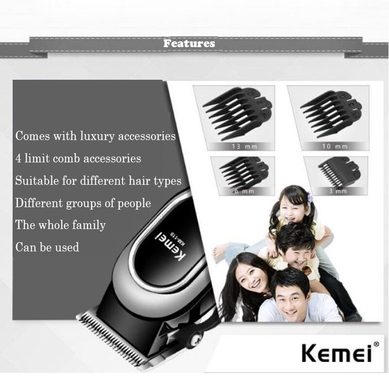 Adjustable cordless hair clipper hair trimmer men electric hair cutting machine haircut Taper Lever Pivot Motor