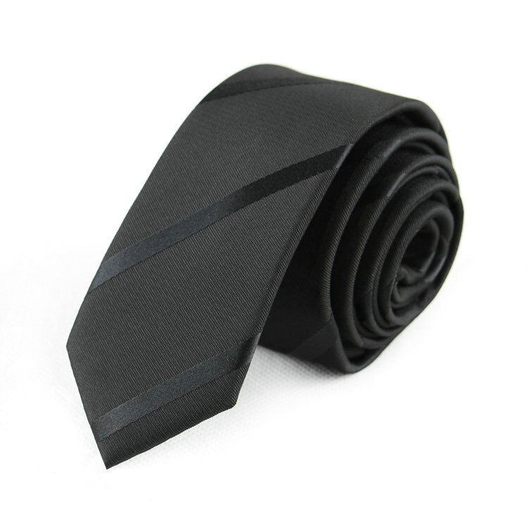 5cm herrebånd skinny stribe prikker sort smalle hals bånd silm til mænd forretning bryllupsfest gravatas: 5sb 03