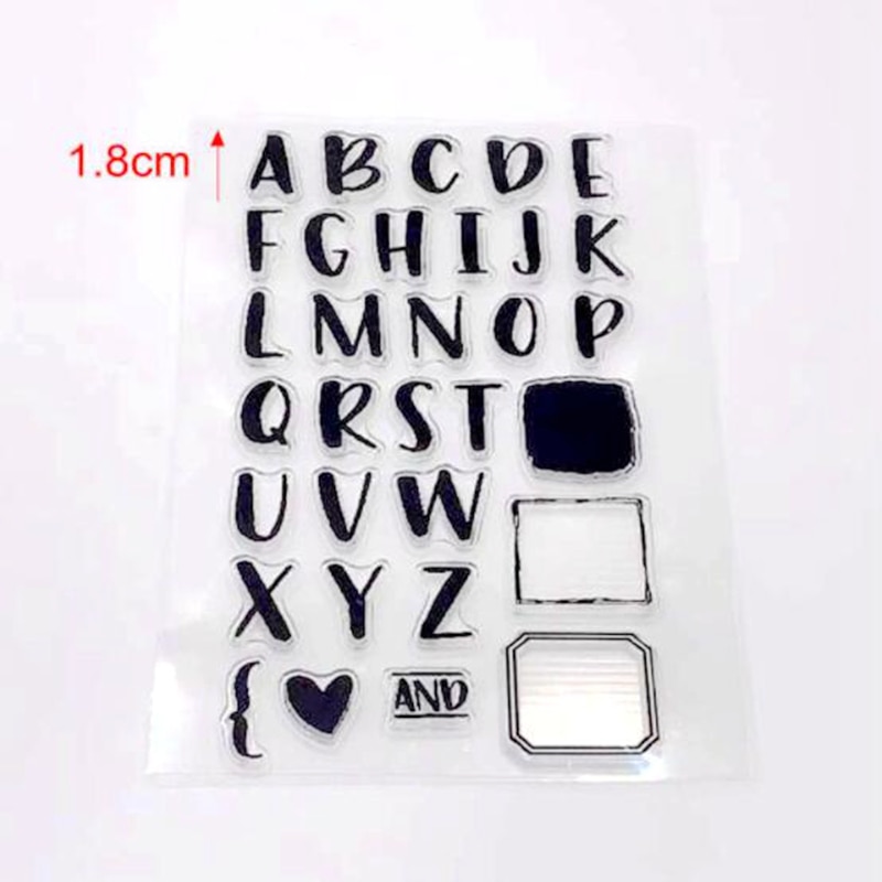 Hoofdletters kleine letters alfabet transparante stempels 1 inch koekjesstempel plakkerige decoratie fondant uitstekers gereedschap suikerwerk