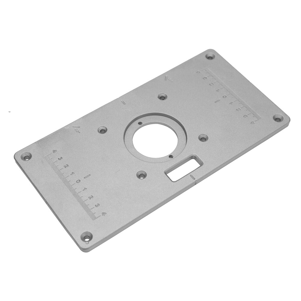 Aluminum Alloy Router Table for Woodworking Benches Insert Plate 235x120x8mm Carpenter Trimming Machine Flip Chip Board