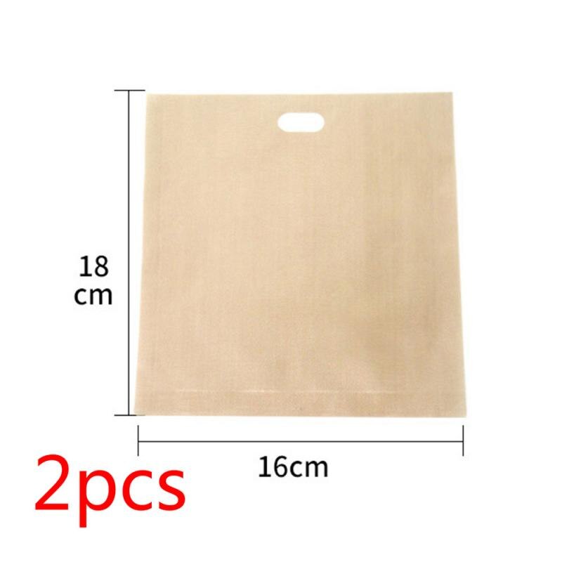 6PCS Reusable Toaster Toastie Bread Sandwich Toast Bags for Grilled Cheese Sandwiches Pockets Toasty Toastabags Kitchen Tools: 2pcs  medium