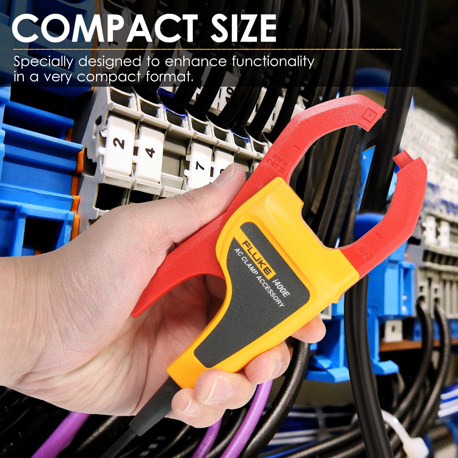 FLUKE i400E AC Current Clamp Meter Digital Multimeter with Dual Banana Jack 1A~400A AC Current Range 5Hz~20kHz Bandwidth meter