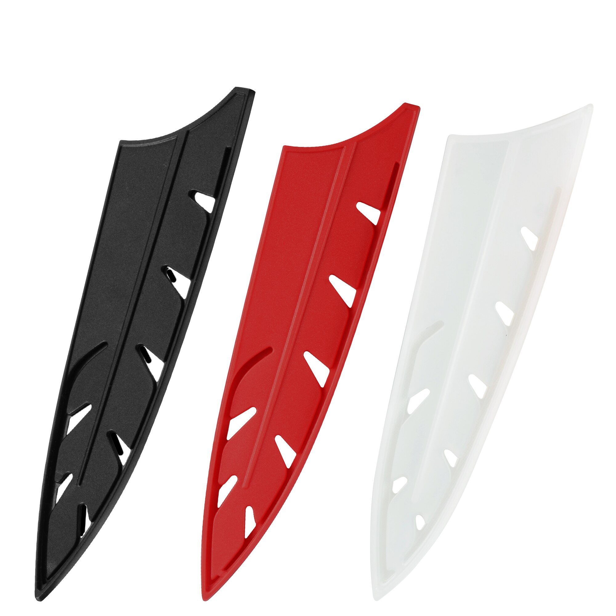 XYJ Kitchen Knife Cover Universal Stainless Steel Knives Blade Sheath Safe Edge Guard PP Plastic Black White Red Color 3-8 Inch: 8in chef sheath