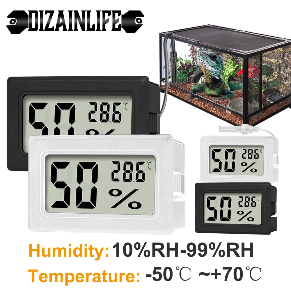 1Pc/2Pcs Mini Indoor Thermometer Hygrometer Lcd Digital Temperature Humidity Sensor Meter Thermometer for Incubator Refrigerator