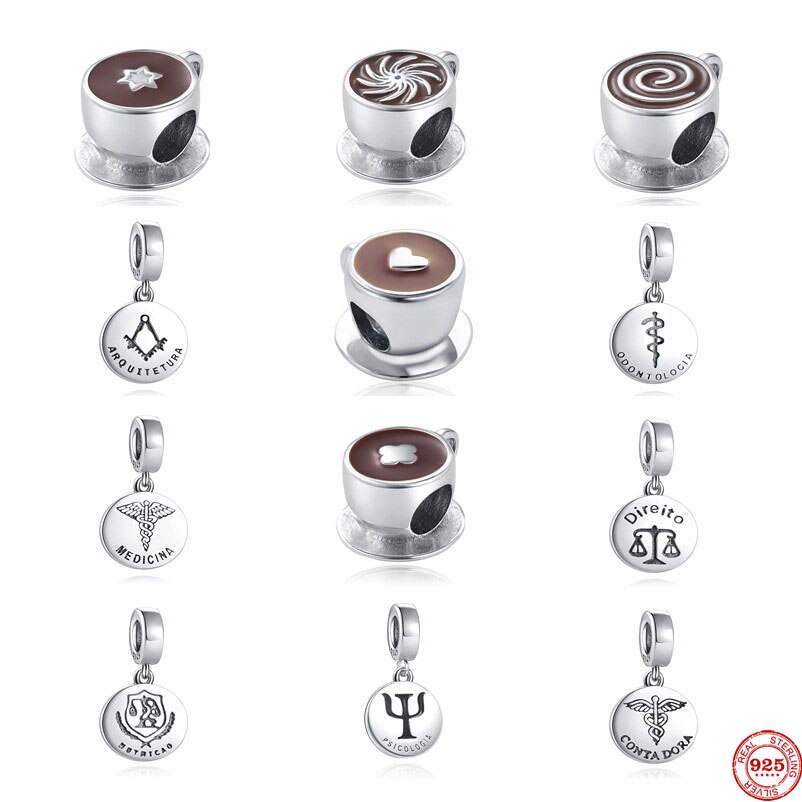 Neue 925 Sterling Silber Europäischen Clover Star Cup Anhänger DIY Feinen Perlen Fit Original Charme Armband Schmuck Frauen
