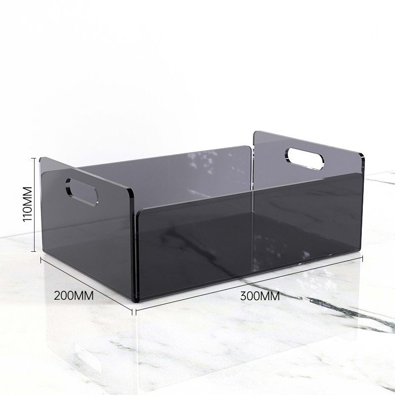 Clear Acrylic Storage Bins for Bathroom Organizer Pantry Storage,Cabinet Organizers Cosmetics Office Stationery Food & Beverage: black