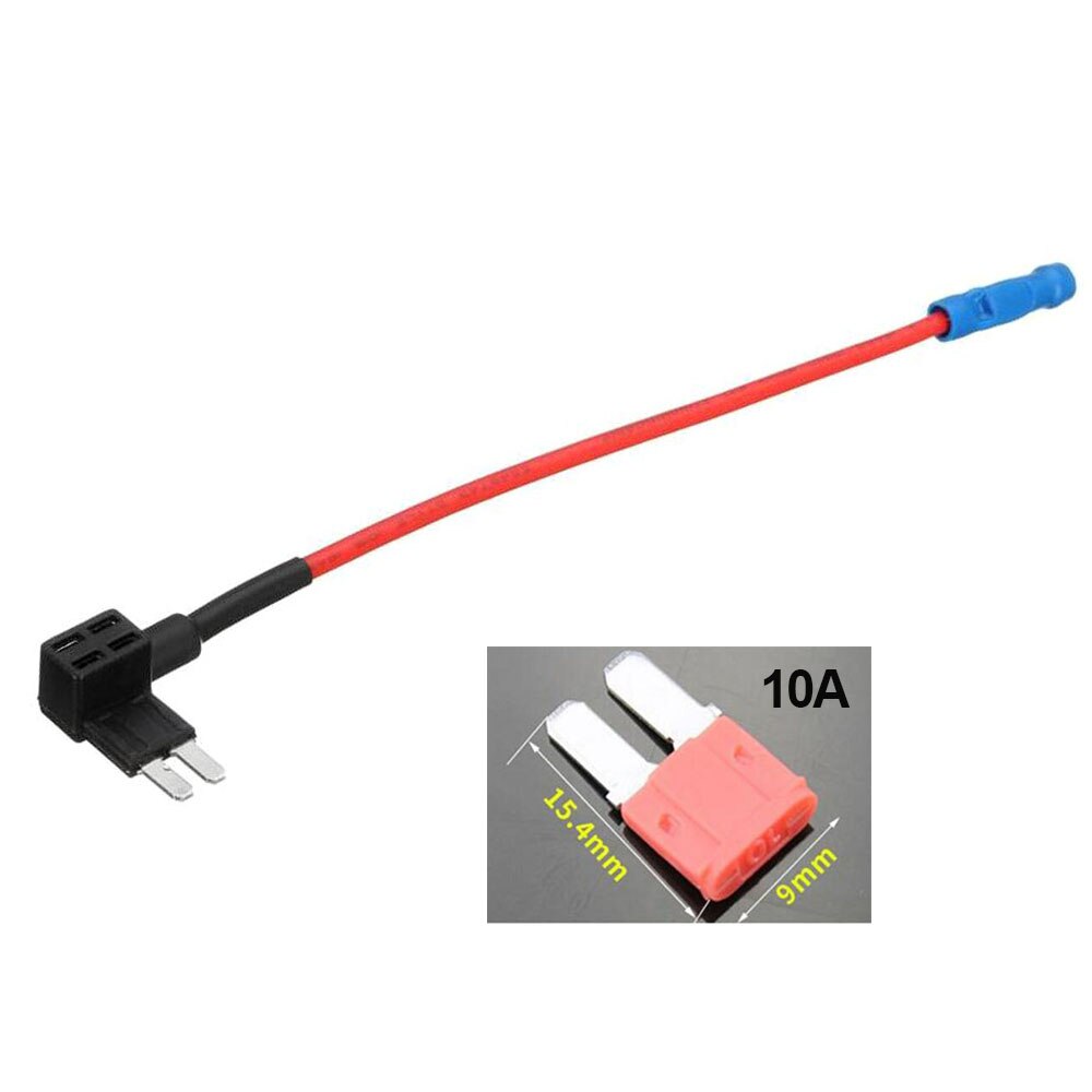 Adaptador de fusibles MICRO 2 para coche, soporte de fusible de hoja para Ford, accesorio eléctrico con circuito adicional, 10A opcional, 1 ud.: holder with 10A fuse