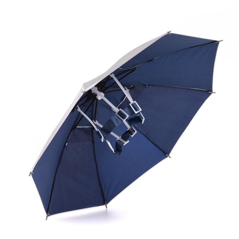 Plegable cabeza sombrero paraguas Anti-lluvia de pesca al aire libre tapas portátil de viajes de senderismo pesca playa gorros para sombrillas de lluvia