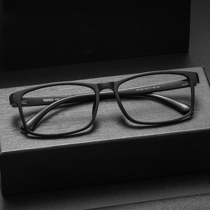 Gafas con de cara ancha TR90 para hombre, lentes ópticas de estilo cuadrado para miopía e hipermetropía, 60mm