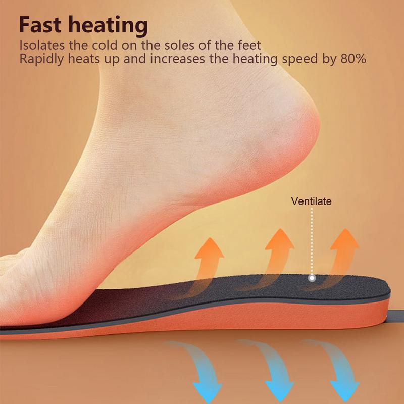 Heated Insoles APP Control 3000mAh Electric Foot Warmer Compress Remote Control 3-speed Shoes Pads For Skiing Winter Outdoor