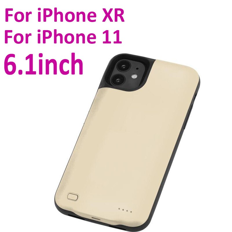 Battery Charger Case For iPhone X XS 11 pro Max Power Case External Battery Pack For iPhone XR XS Max 11 pro Phone charger case: Gold for XR 11