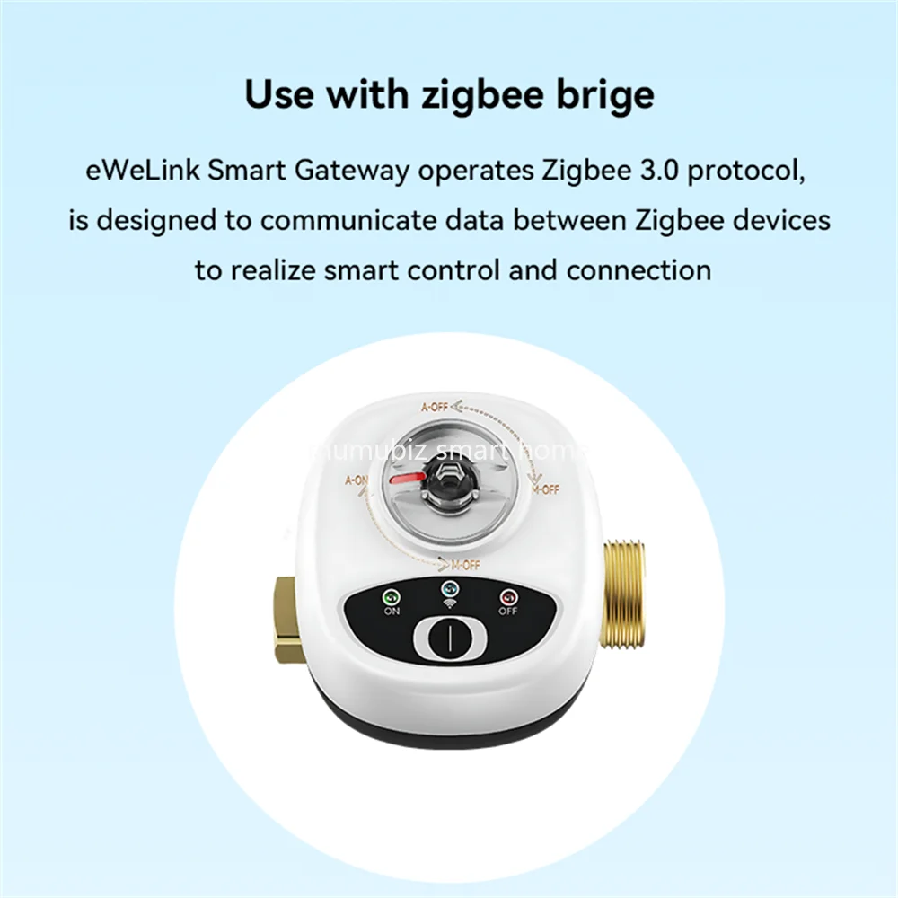 Inteligentny kontroler zaworu Zigbee eWelink DN15/DN20/DN25 zawór kulowy pilot aplikacji sterowanie IP65 wodoodporny zawór wodny współpracuje z Alexa