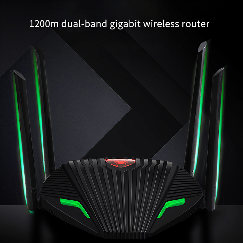 Kebidu 5Ghz AC1200 Draadloze Wifi Router Gigabit Dual Band Repeater Met 4 * 5dBi High Gain Antennes 1200Mbps IPv6 Bredere Dekking