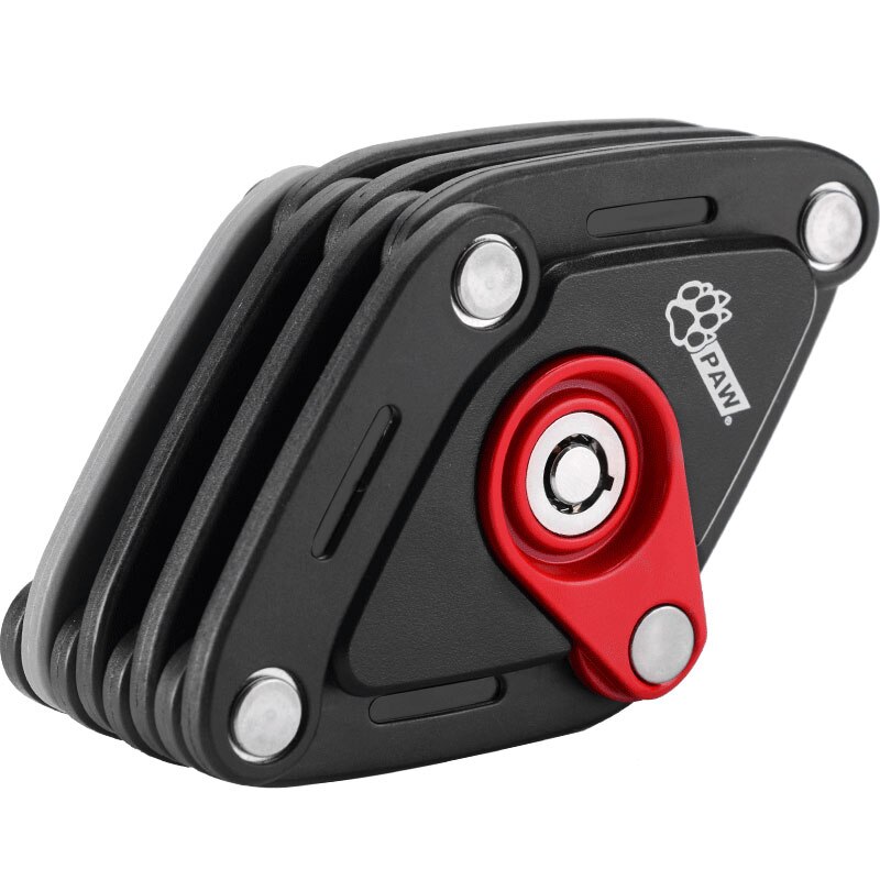 Paw Foldable Bike Lock 2 Keys Strong Security Anti-theft Bicycle Lock Heavy Duty Chain Cable Padlock Motorcycle Lock For Bicycle: Default Title