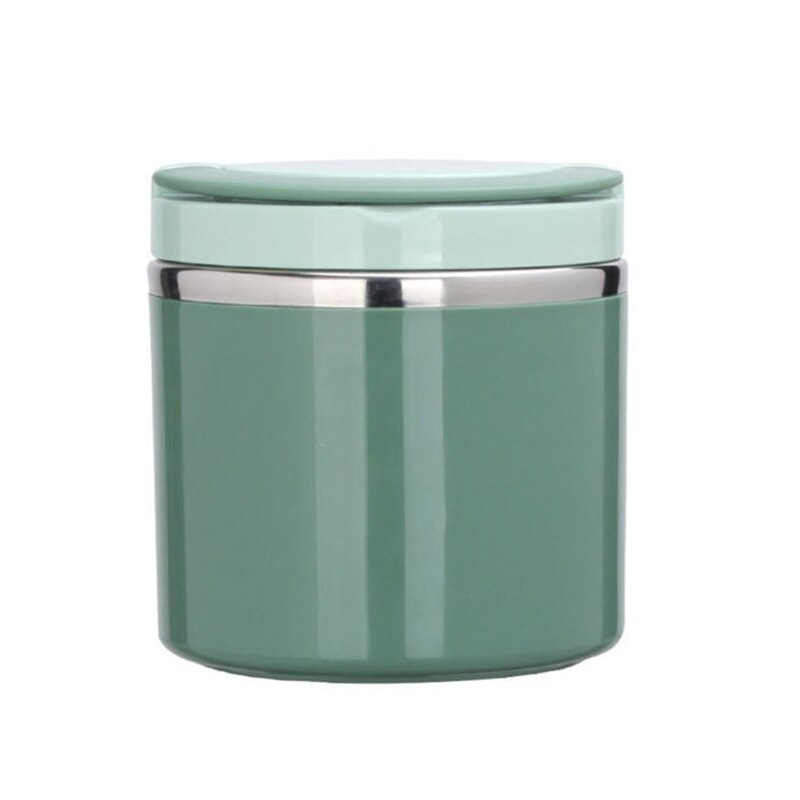 Round Thermal Lunch Box 630/1000ml Insulated Food Container with Lid Soup Jar Milk Cup for Home School Office Picnic