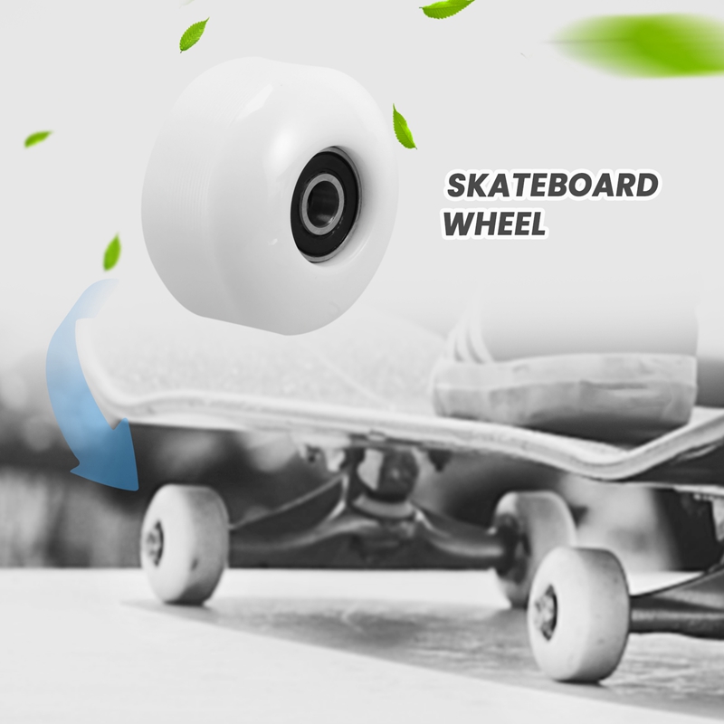 NALFI-skateboardwielen met lagers 52X30mm Straat PU-wielen Skateboardonderdelen Cruiser Longboard-wielen (set van 4)