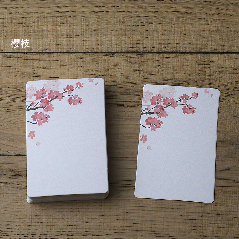 20/50 szt. Puste Kartki DIY 9x5,7cm Kartka robić Notatek Wiadomości Prezent Kartka z Życzeniami Zaproszenie Wzór Kwiatowy Kartki z Papieru kraft Dekoracja Ślubna