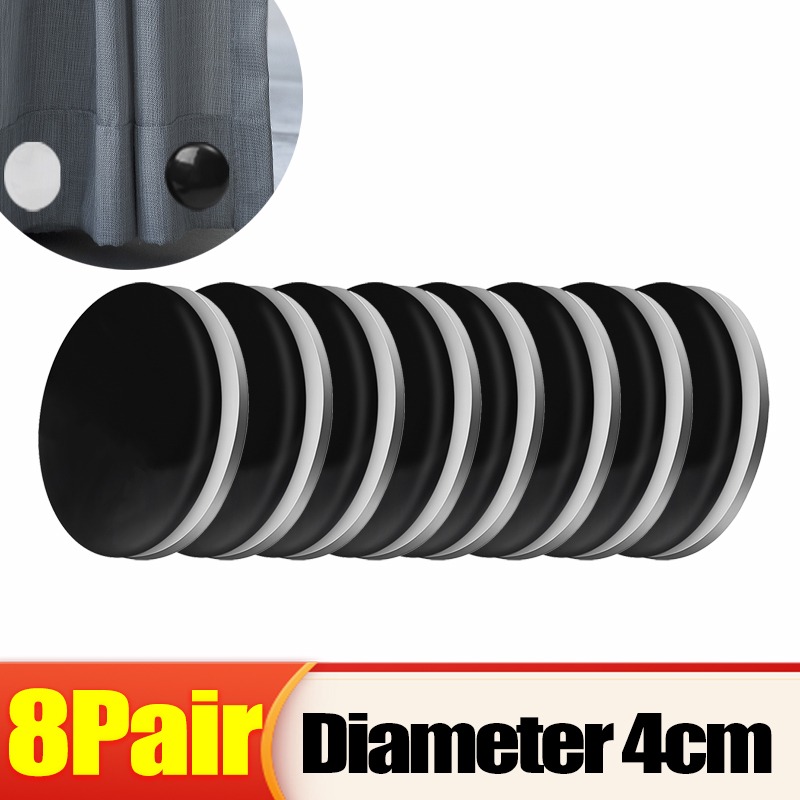 Magnetic Curtain Weight Magnet Buckle Fridge Tablecloth Button Windproof Shower Curtain Magnet Buckle Strong Drapery Weight Clip: black