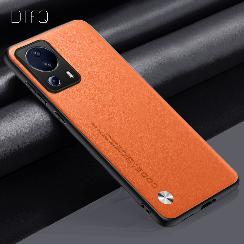 Für xiaomi 13 lite Fall Luxus Ledertasche für xiaomi13 Leder muster Rückseite stoß feste Hülle für xiaomi 13 pro 13 ultra: ABS / Brown