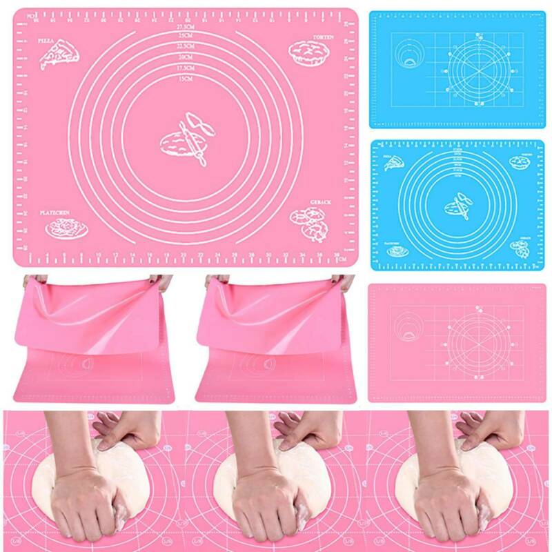 Large Silicone Rolling Mat Board Non-Stick Sheet Dough Fondant Bake Pastry Icing