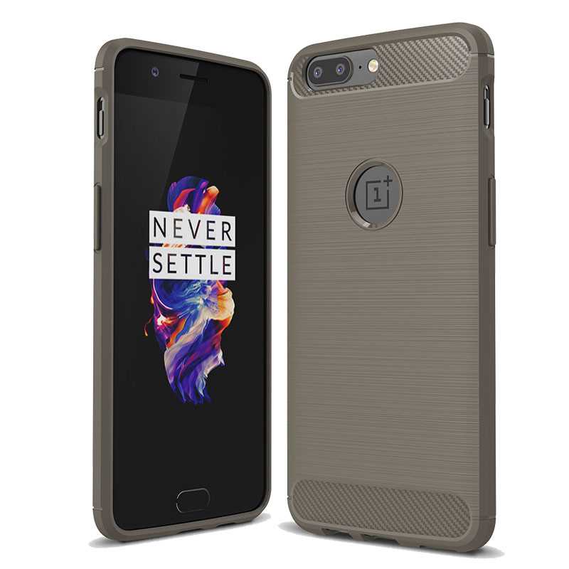 Mokoemi Schock nachweisen Silikon 5,5 "Für Oneplus 5 fallen Für Oneplus 5 praktisch fallen Abdeckung: grau