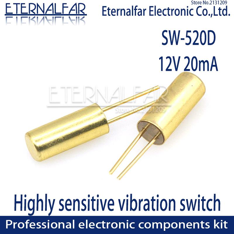 SW-520D Vibration Angle Tilt Back-proof Switch Sensor Copper Shell Ball Highly Vibration Tilt Double bead Spring Sensor Switches
