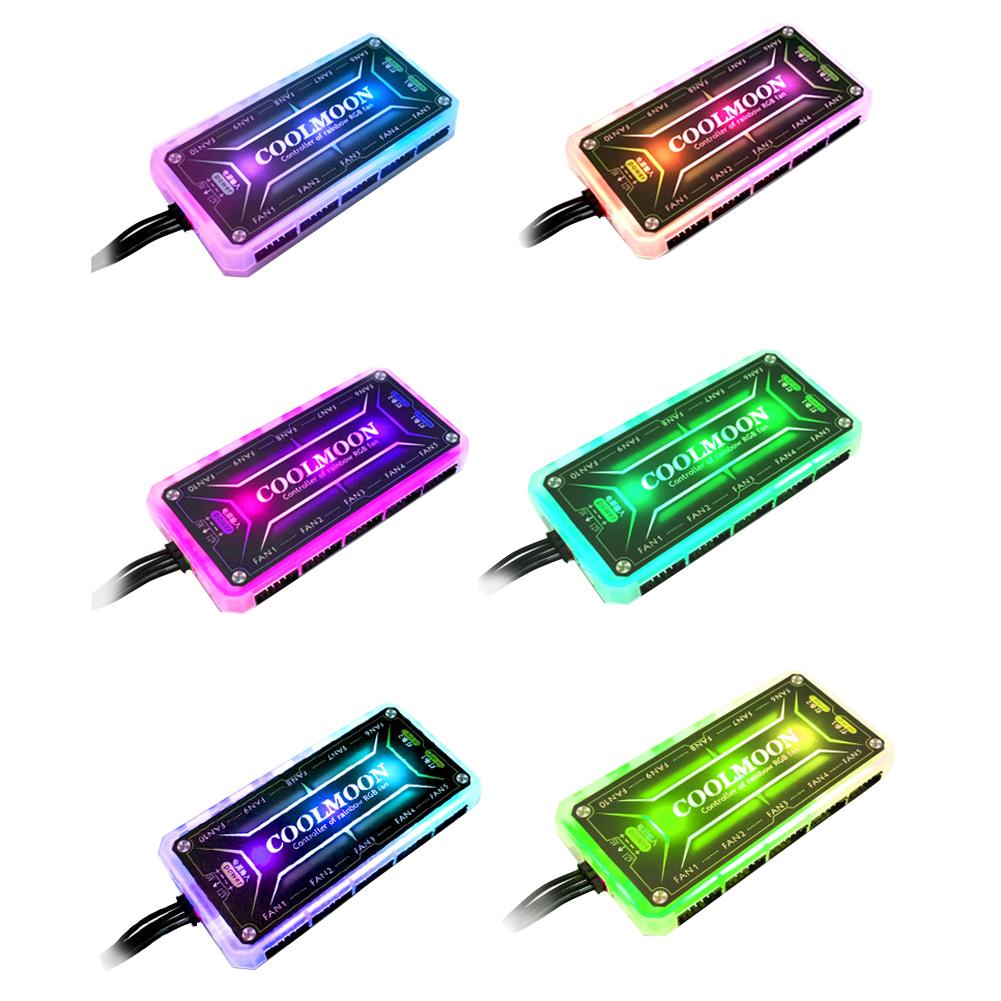 COOLMOON RGB Fernbedienung DC 12V 5A LED Farbe Beleuchtung Regler PC Chassis Intelligente Regler leuchtend Fernbedienung