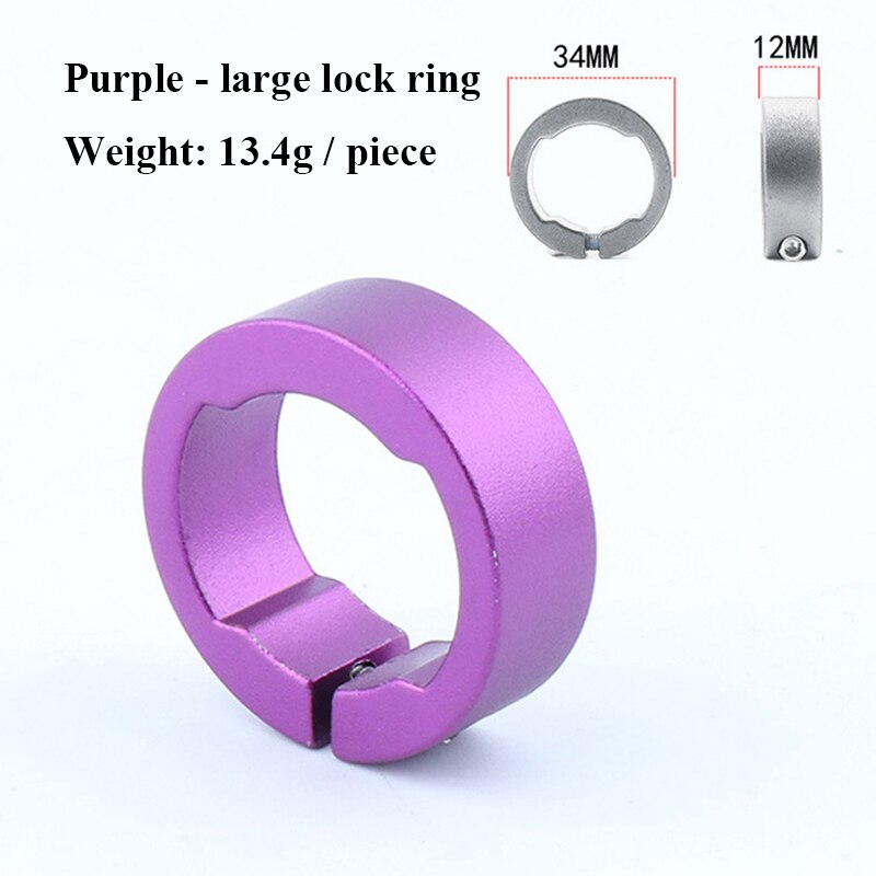 2 stücke Fahrrad Griffe Ring 8/12mm Aluminium Legierung Ende Schloss Ringe MTB Mountain Road Bike Lenker Fahrrad teile radfahren Zubehör: 2pcs Purple 12mm