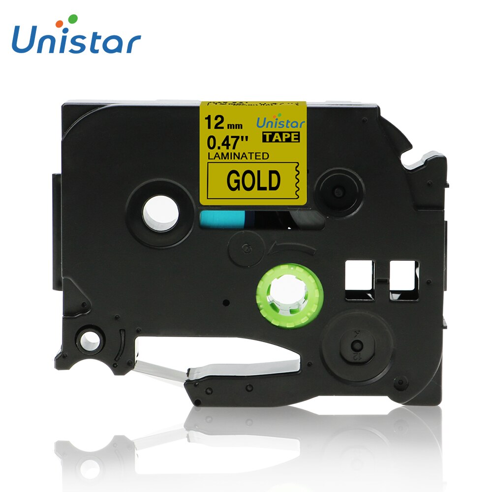 TZe-231 tze label tape Compatible for Brother p-touch printers TZe-231 Tze-231 12mm for Brother P Touch Tze PT Labeler tze231: Black on Gold