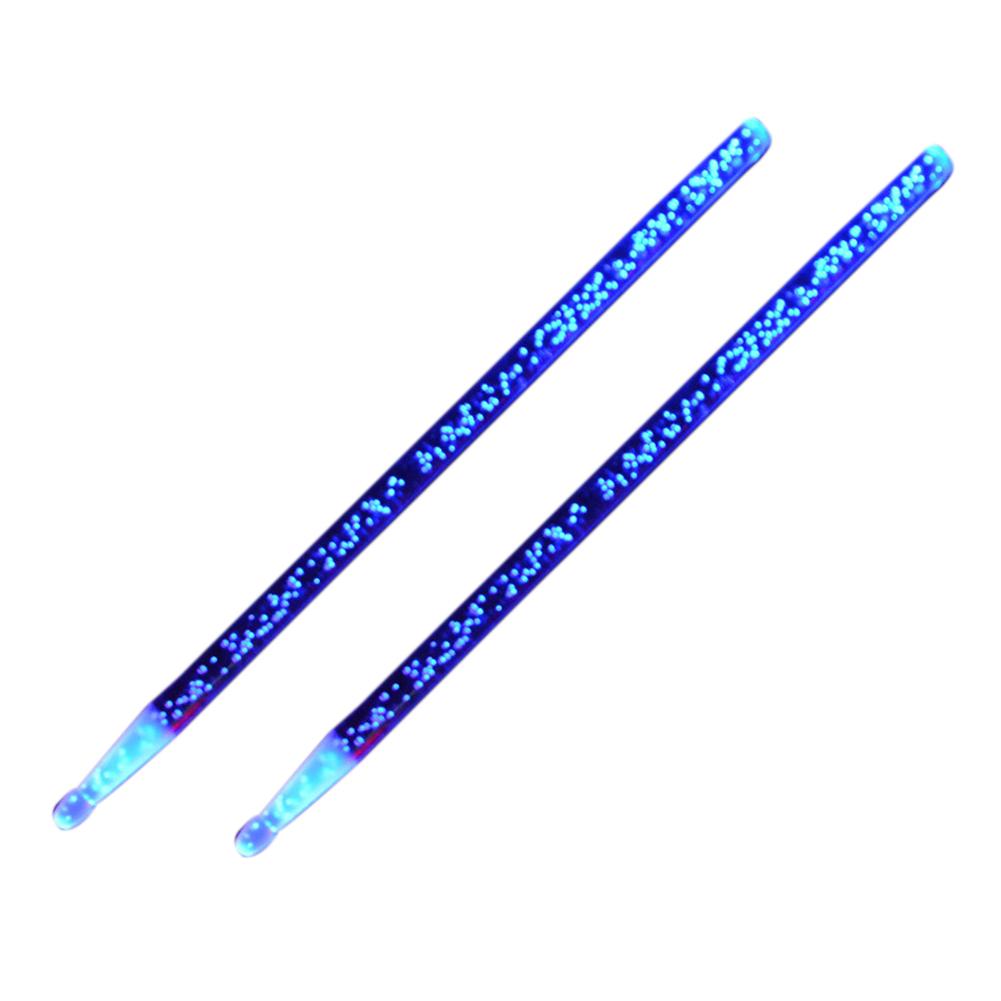Acrylic Thigh Shiny LED Light Drumsticks Percussion Instrument Luminous Stick Drum Accessories: Deep Blue