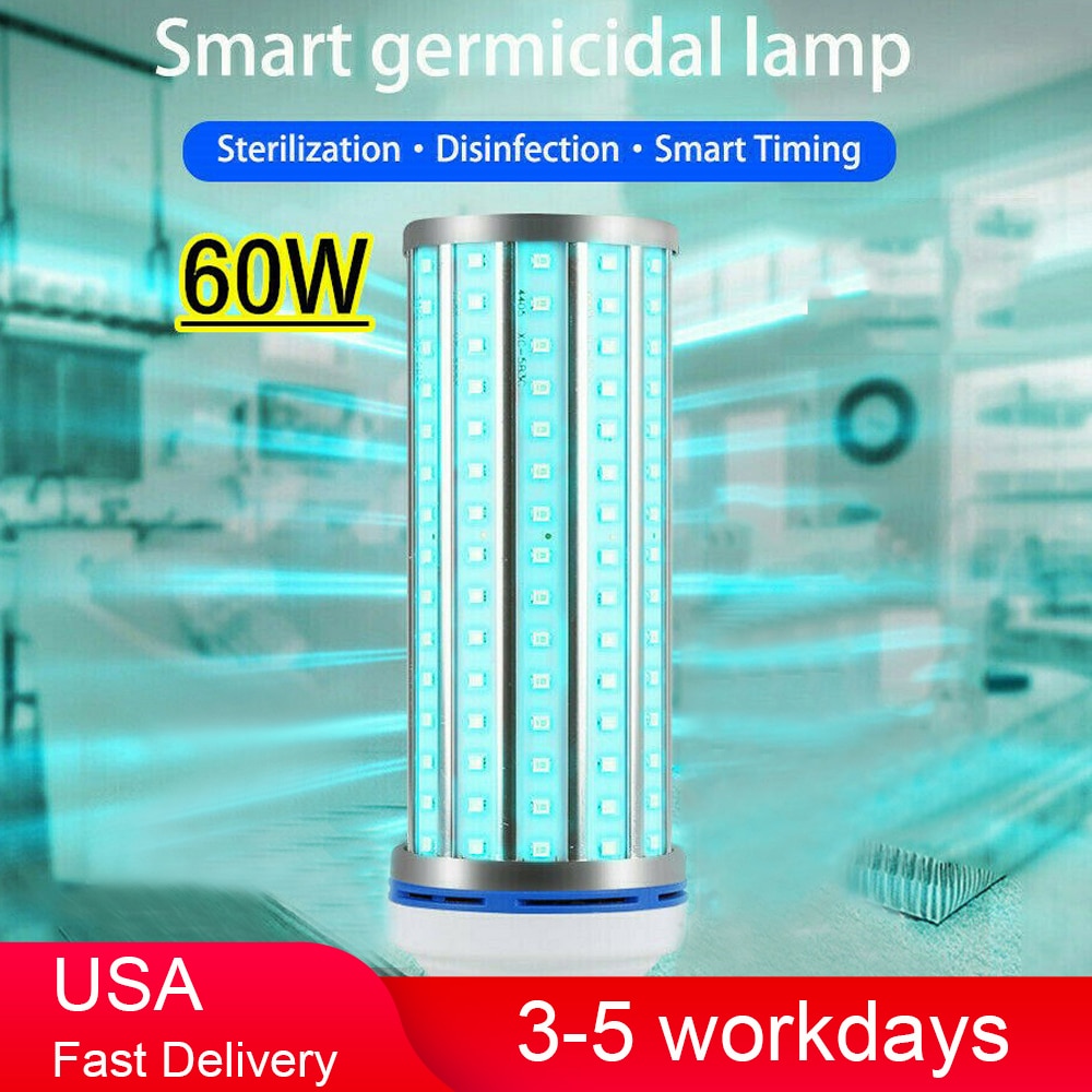 Usa magazijn uvc desinfectieapparaat 110/220v 60w uv kiemdodende desinfectielamp uvc led maïs 254nm -golf ultraviolette lampen
