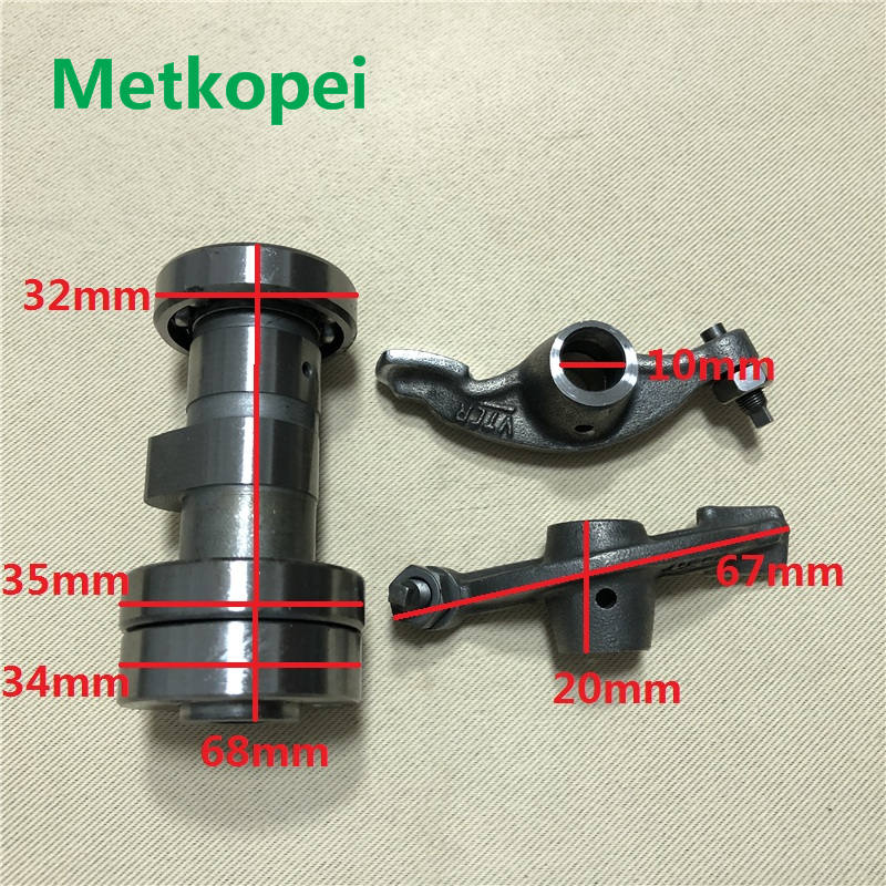 Motorcycle JH70 CD70 TH90 engine camshaft cam shaft and rocker arm for Jialing 70cc 90cc valve tappet swing arm: camshaft with rocker