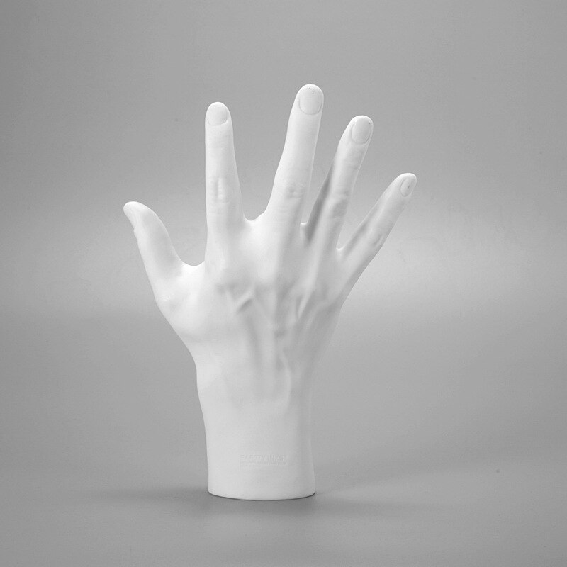Soft PVC Men Right Mannequin Hand Display For Gloves Jewelry &amp; Watch: White
