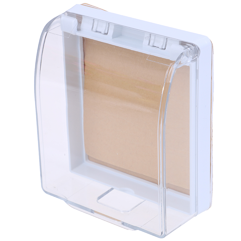 1pc dørklokke krystal beskyttelsesdæksel selvklæbende omskifterdæksel stænkboks badeværelse badeværelse stikkontakt vandtæt beskyttelsesdæksel