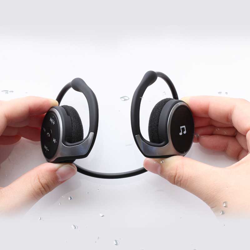 Casque Bluetooth tour de cou sur l'oreille Bluetooth casques d'écoute avec Micro Radio FM Micro SD carte fente Sport confortable écouteurs blanc noir