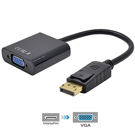 Konsenda Displayport DP Male to DVI HDMI VGA Audio Female Adapter Display Port Cable Converter For Computer Projector TV Monitor: DP to VGA