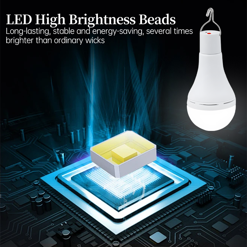 Luz Solar colgante IP68 impermeable con carga USB, lámpara alimentada por luz Solar de emergencia, luces para tienda de campaña al aire libre, luz de emergencia