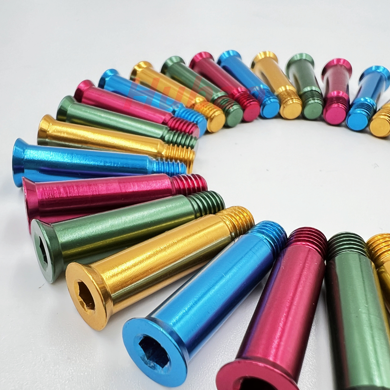 8 Pcs Roller Skates Screws Inline Skates Screws Speed Skates Accessories Color Yellow Blue Green Red Shaft Bolts