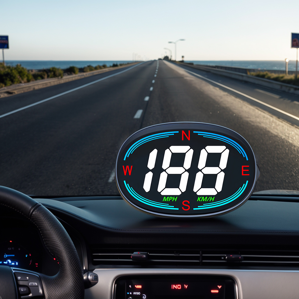Auto Digitale Snelheidsmeter Gps Hud Head Up Display Kompas Snelheidsmeter Eletronicos Snelheid Alarm Gadgets Auto Elektronisch Apparaat
